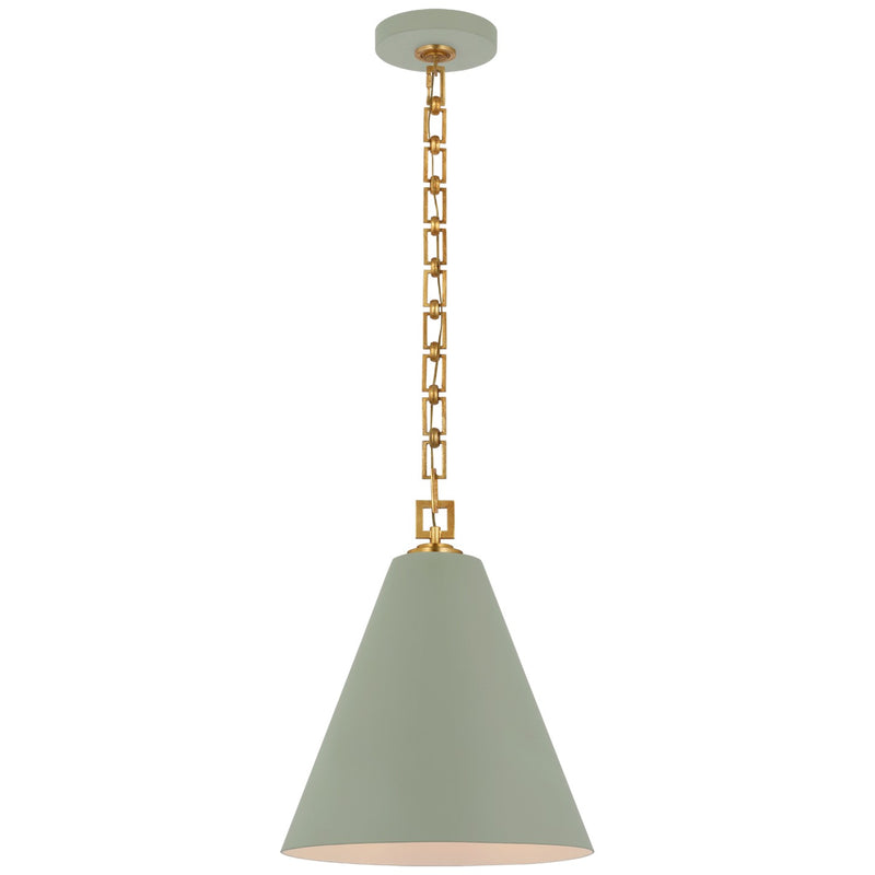 Visual Comfort Signature - JN 5321CEL/G - LED Pendant - Theo - Celadon and Gild