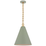 Visual Comfort Signature - JN 5322CEL/G - LED Pendant - Theo - Celadon and Gild