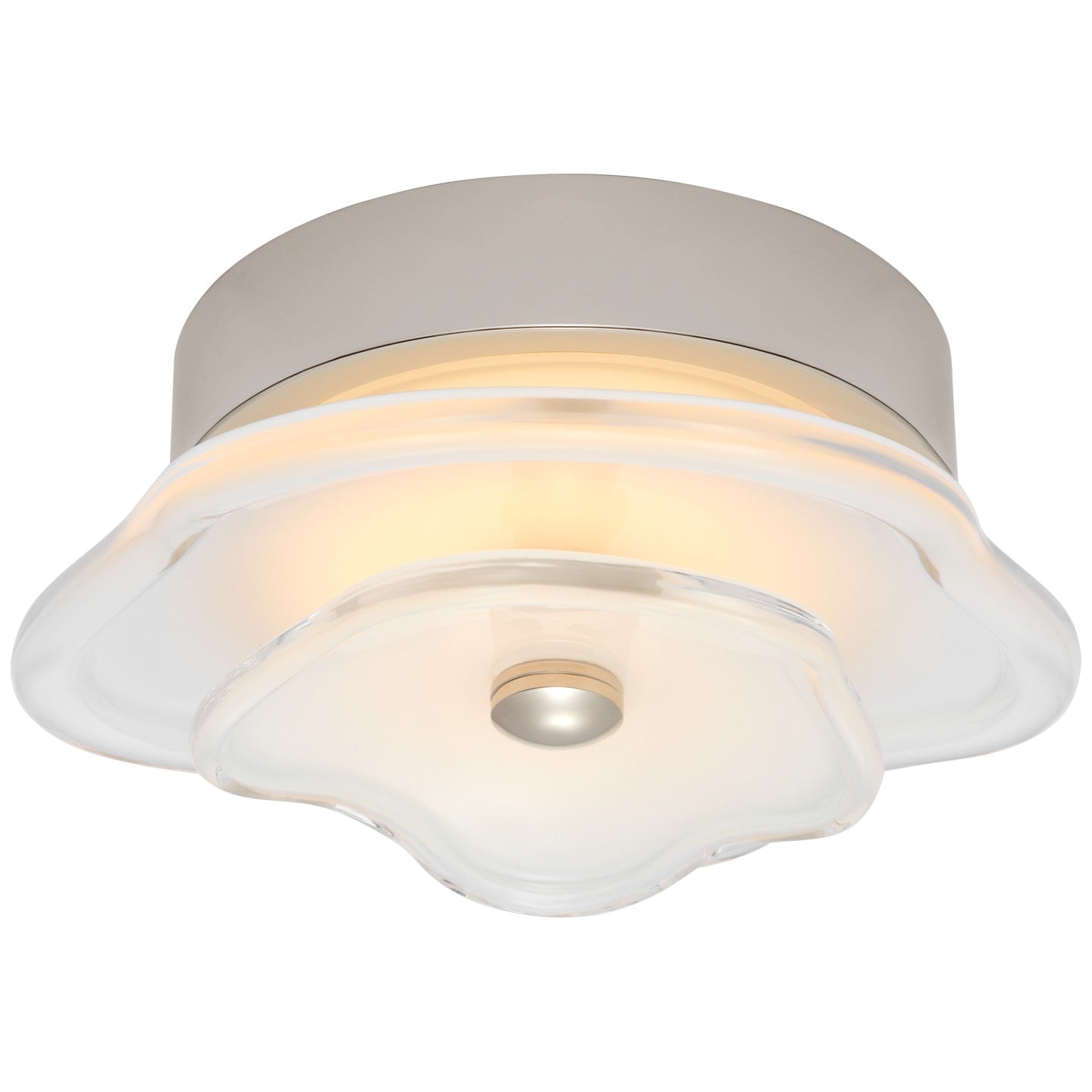 Visual Comfort Signature - KS 4063PN-CRE - LED Flush Mount - Leighton - Polished Nickel