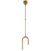 Visual Comfort Signature - KW 5590AB-CG - LED Pendant - Rousseau - Antique-Burnished Brass