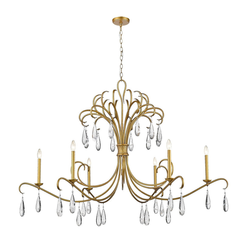 Z-Lite - 3039-59GG - Six Light Chandelier - Amara - Gilded Gold