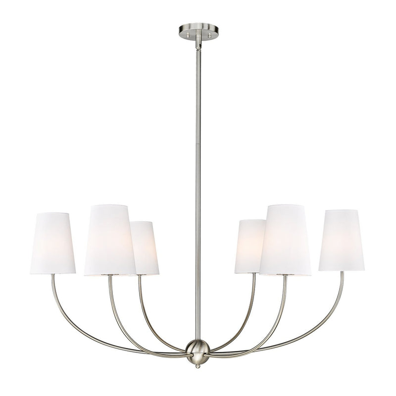 Z-Lite - 3040-42BN - Six Light Chandelier - Shannon - Brushed Nickel