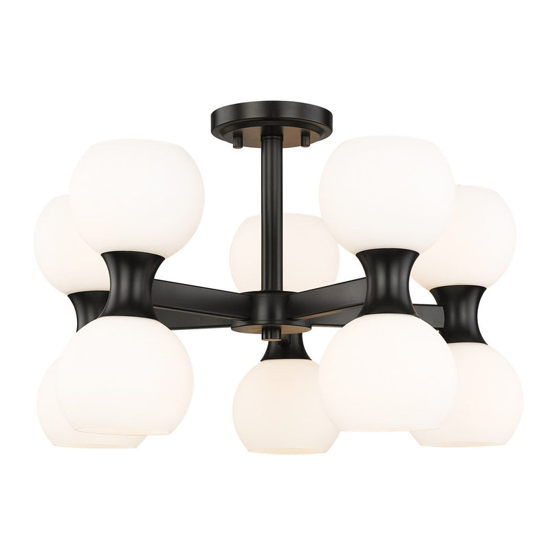Z-Lite - 494-10SF-MB - Ten Light Semi Flush Mount - Artemis - Matte Black