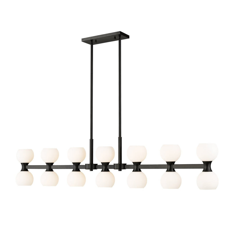 Z-Lite - 494-14L-MB - 14 Light Linear Chandelier - Artemis - Matte Black