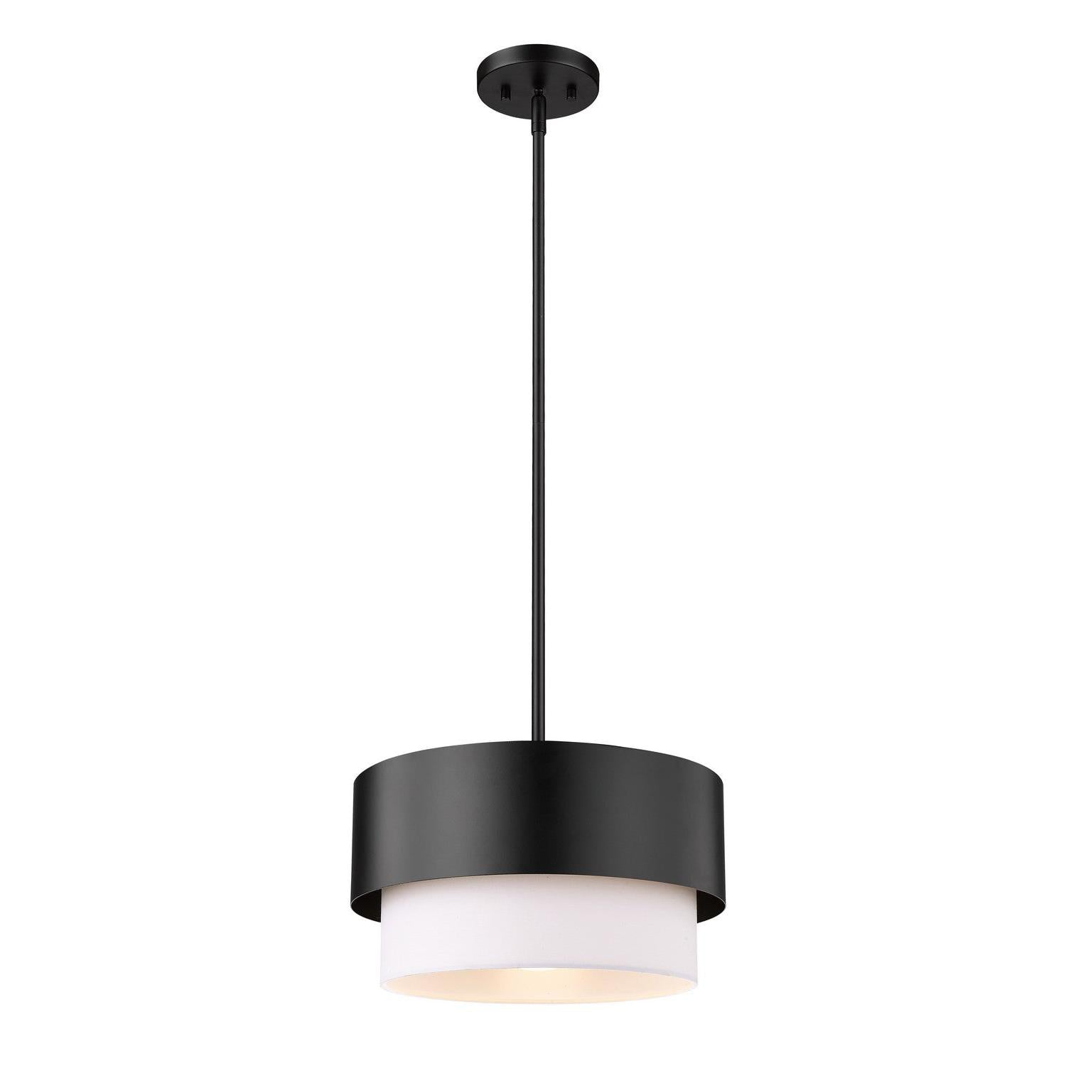 Z-Lite - 495P12-MB - One Light Pendant - Counterpoint - Matte Black