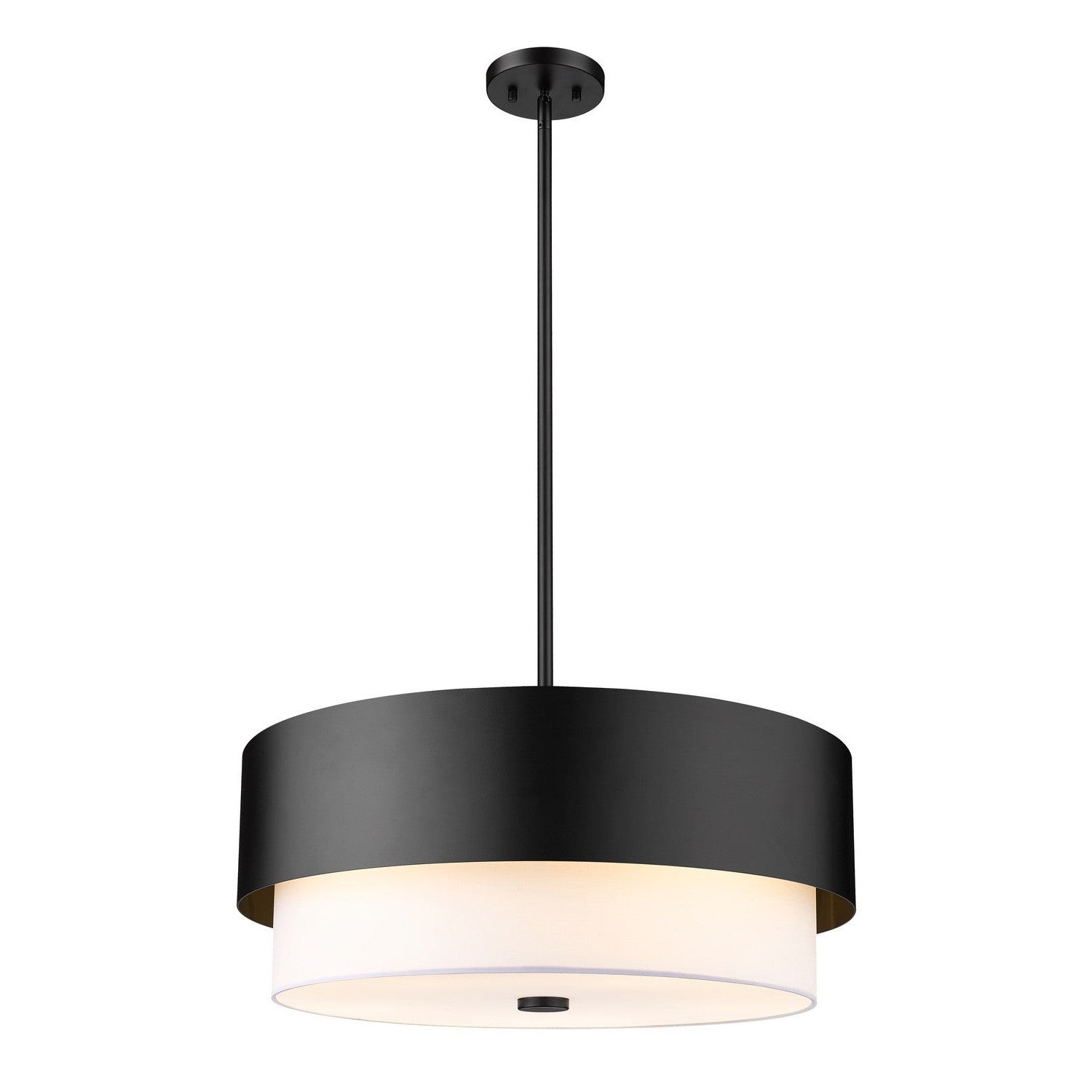 Z-Lite - 495P24-MB - Five Light Chandelier - Counterpoint - Matte Black