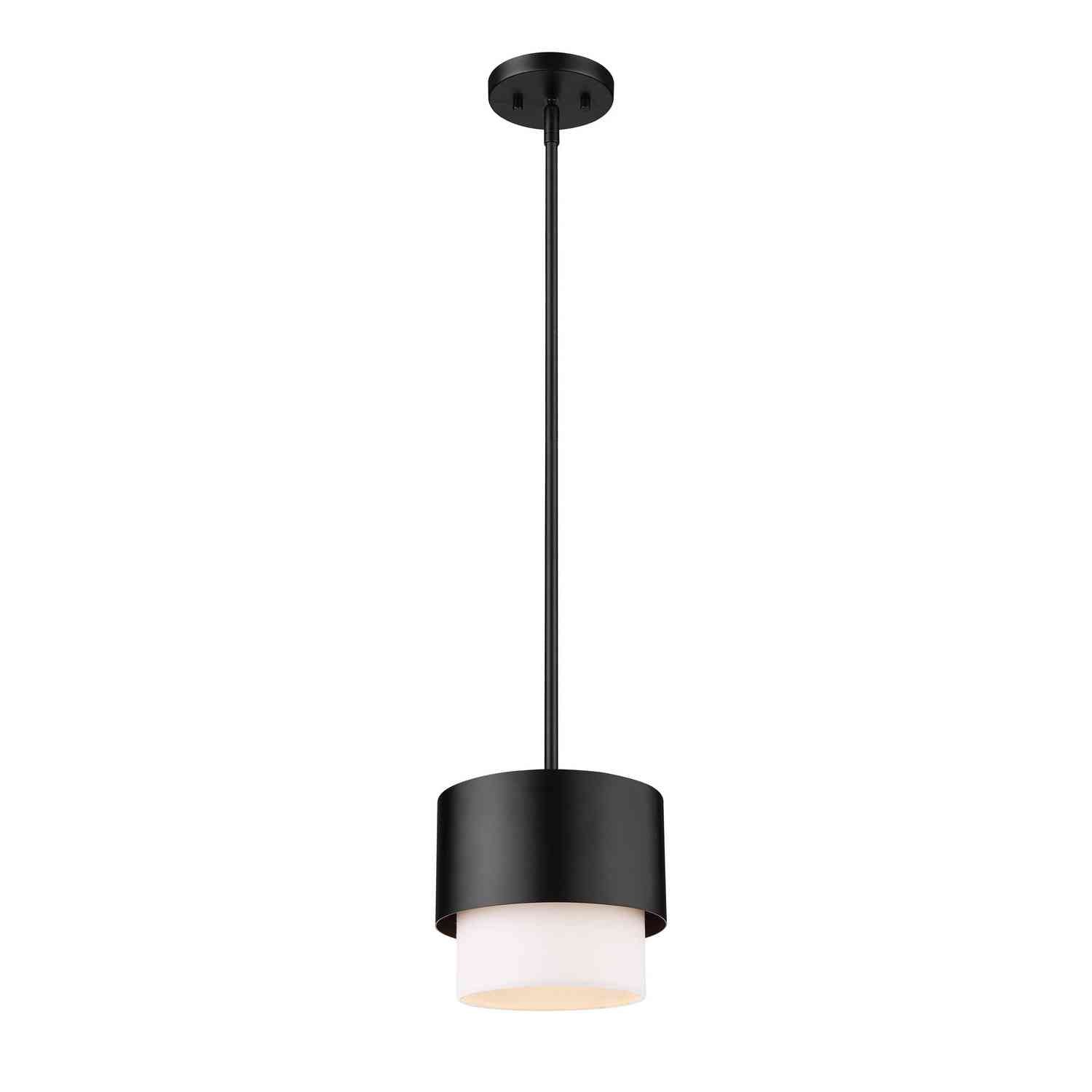Z-Lite - 495P7-MB - One Light Pendant - Counterpoint - Matte Black