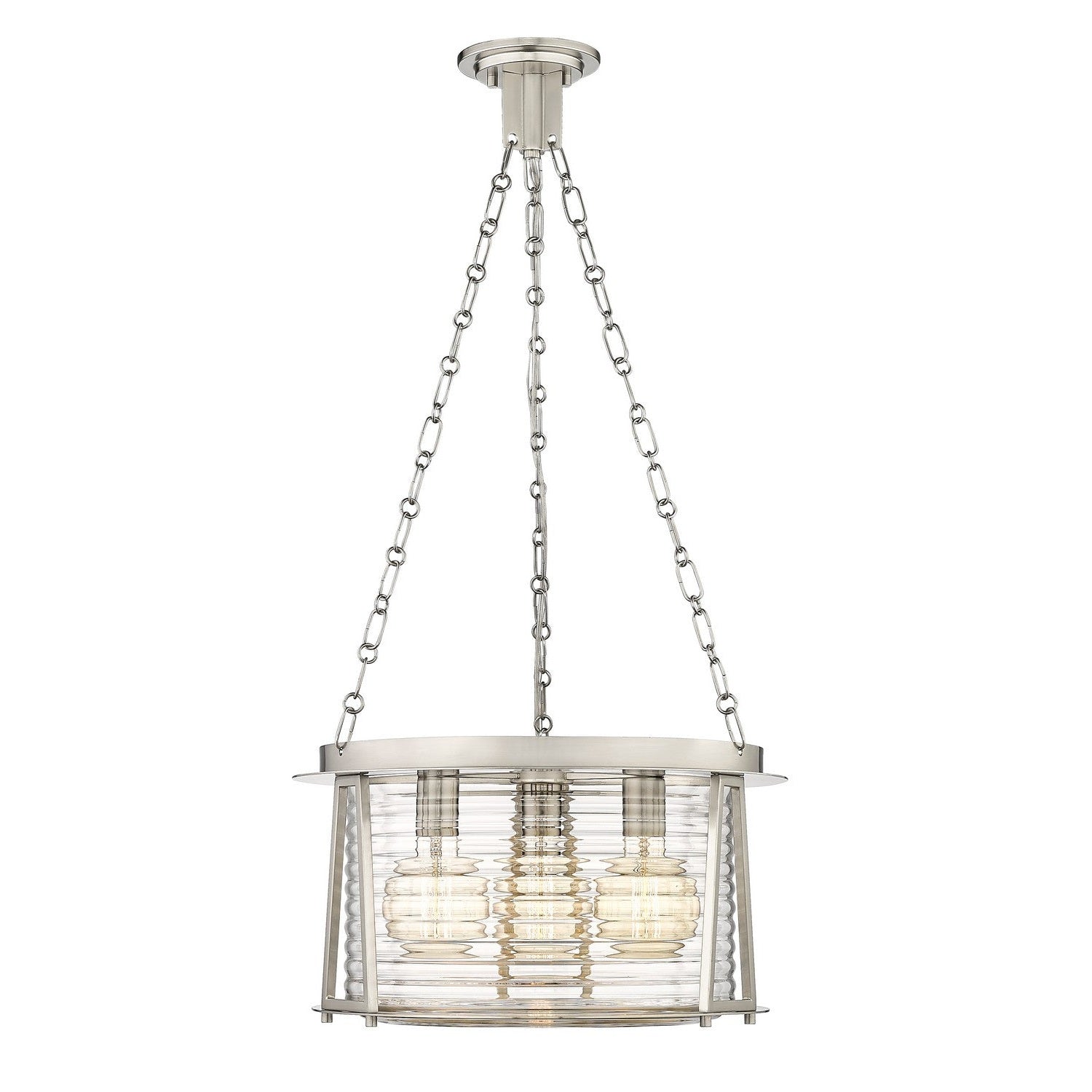 Z-Lite - 7503P18-BN - Three Light Pendant - Cape Harbor - Brushed Nickel