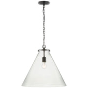 Visual Comfort Signature - TOB 5227BZ/G6-CG - LED Pendant - Katie Conical - Bronze