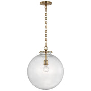 Visual Comfort Signature - TOB 5227HAB/G4-CG - LED Pendant - Katie Globe - Hand-Rubbed Antique Brass