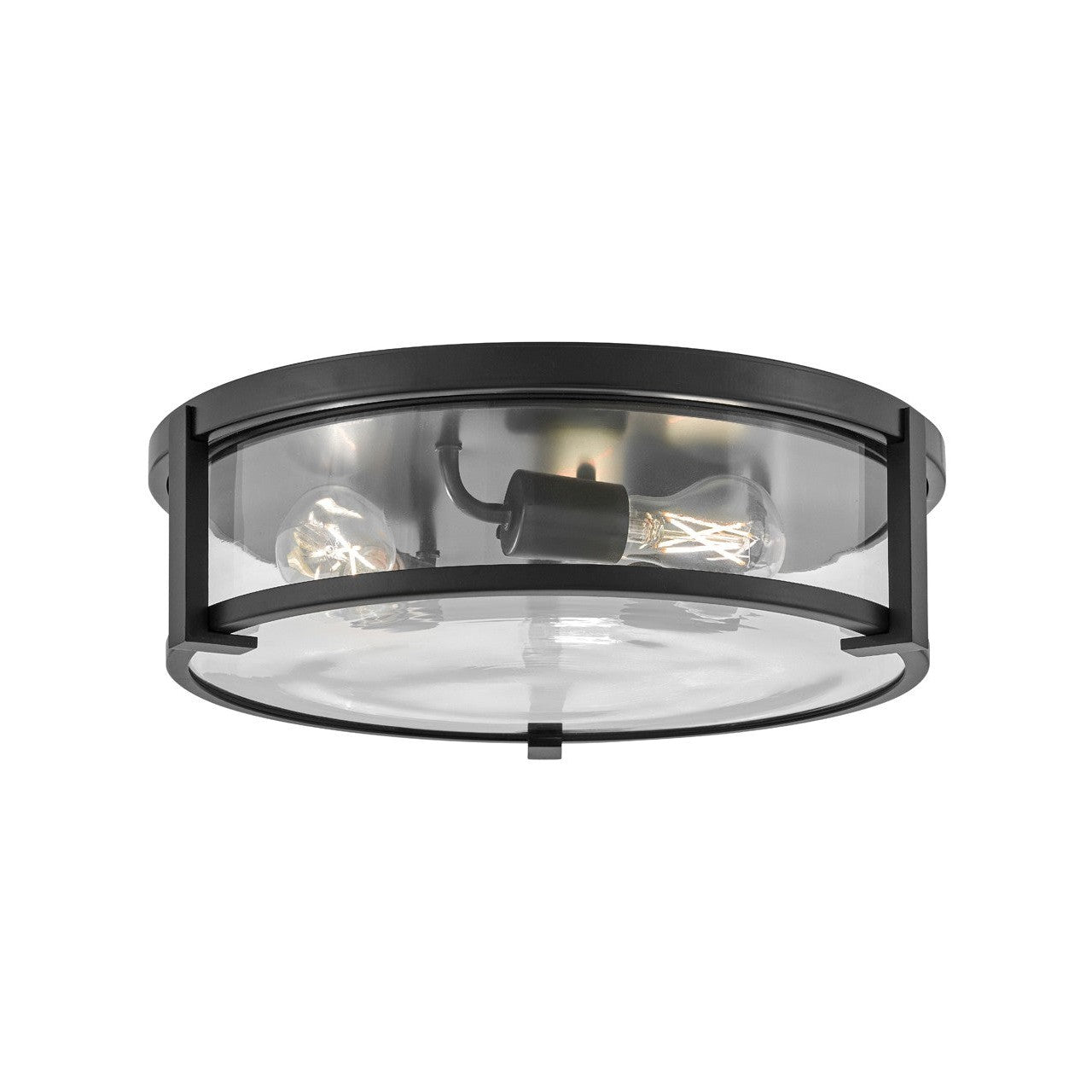 Hinkley - 3243BK-CL - LED Flush Mount - Lowell - Black