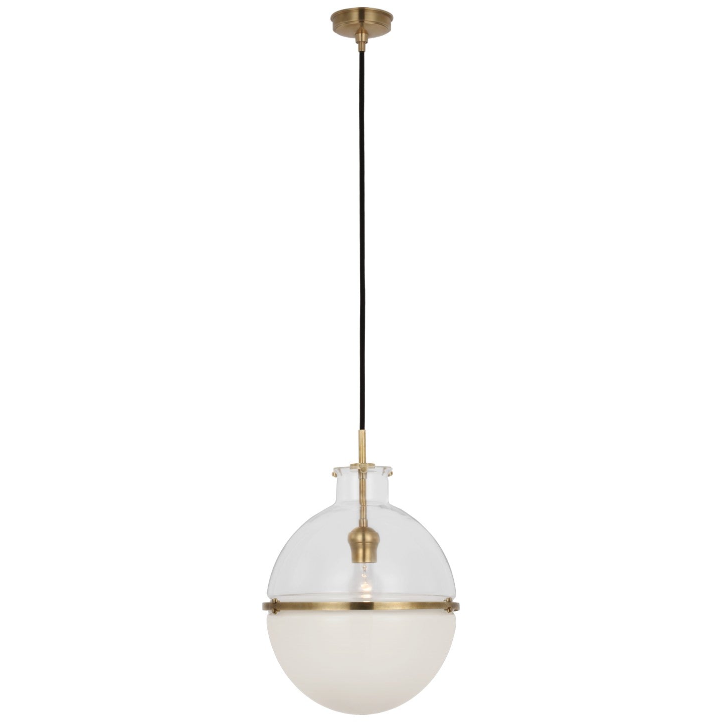Visual Comfort Signature - TOB 5486HAB-CG/WG - LED Pendant - Maxey - Hand-Rubbed Antique Brass
