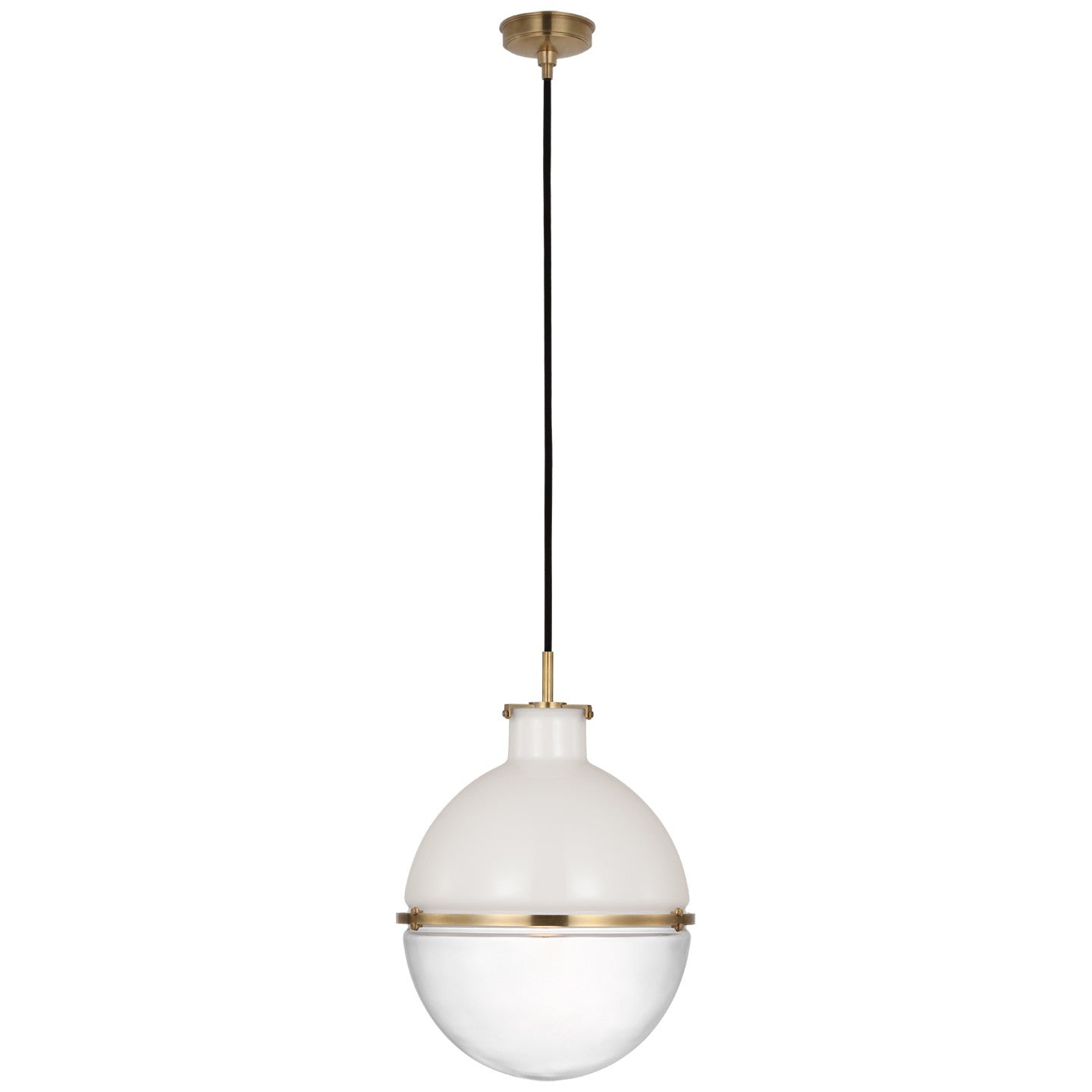 Visual Comfort Signature - TOB 5486HAB-WG/CG - LED Pendant - Maxey - Hand-Rubbed Antique Brass