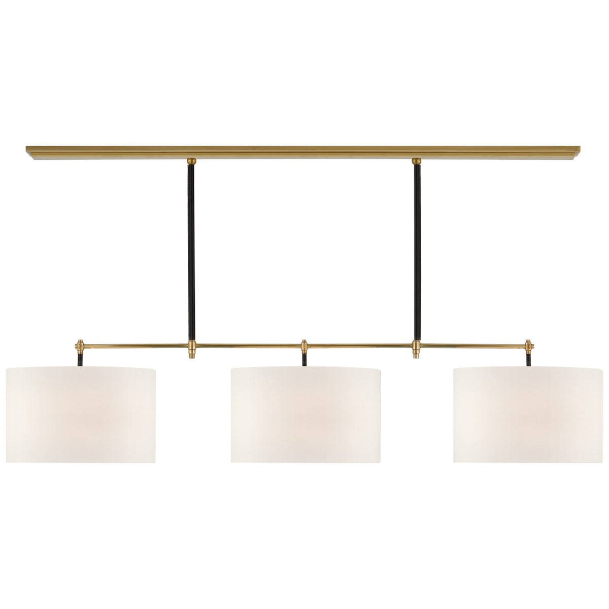 Visual Comfort Signature - TOB 5586HAB/CHC-L - LED Billiard - Bryant Wrapped - Hand-Rubbed Antique Brass and Chocolate Leather