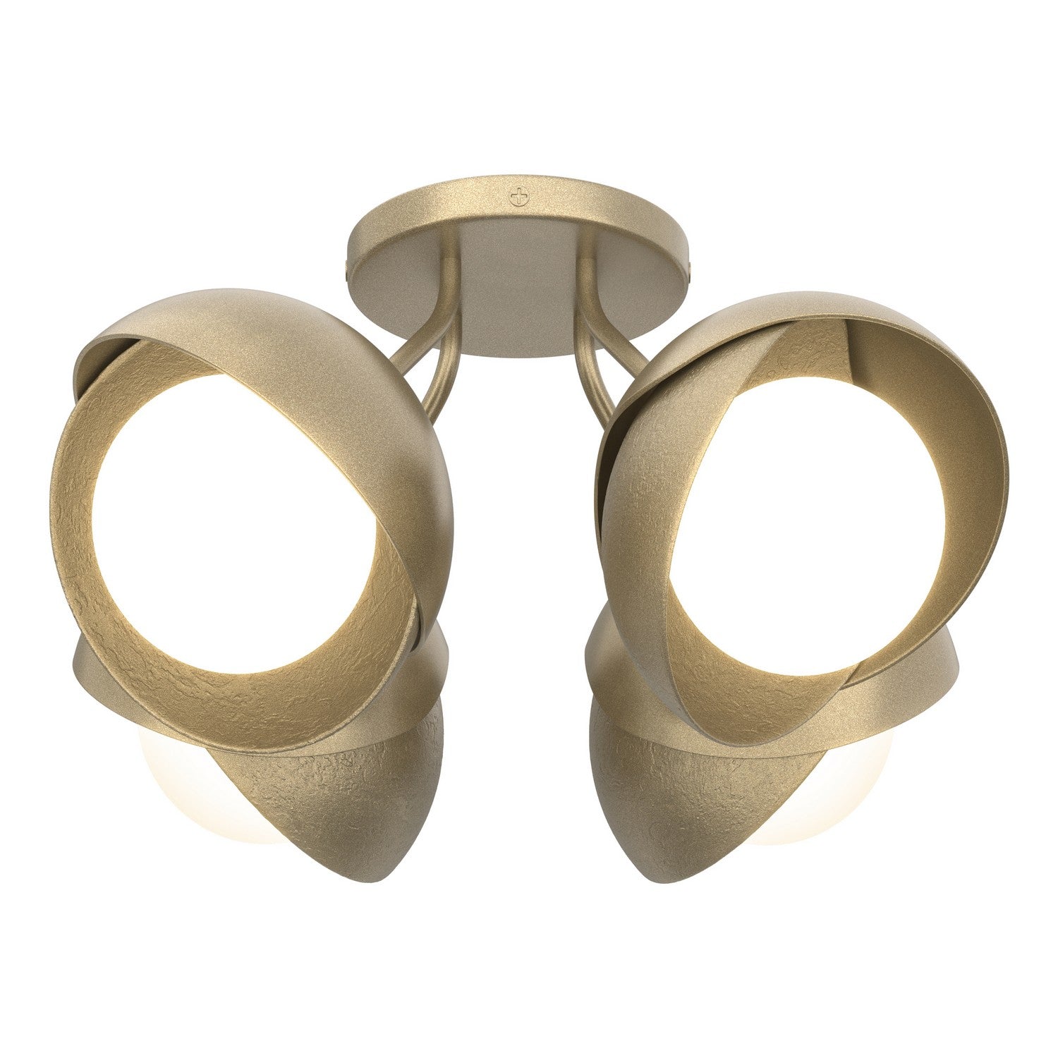 Hubbardton Forge - 121376-SKT-84-84-GG0711 - Four Light Semi-Flush Mount - Brooklyn - Soft Gold