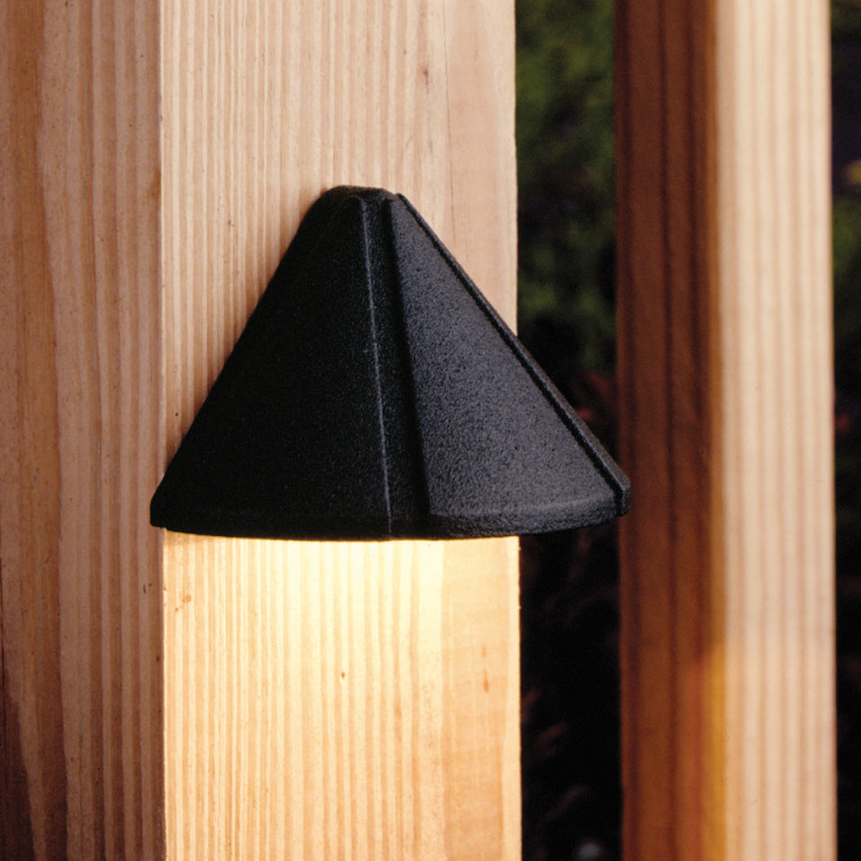 Kichler - 15065BKT - One Light Deck - Six Groove - Textured Black