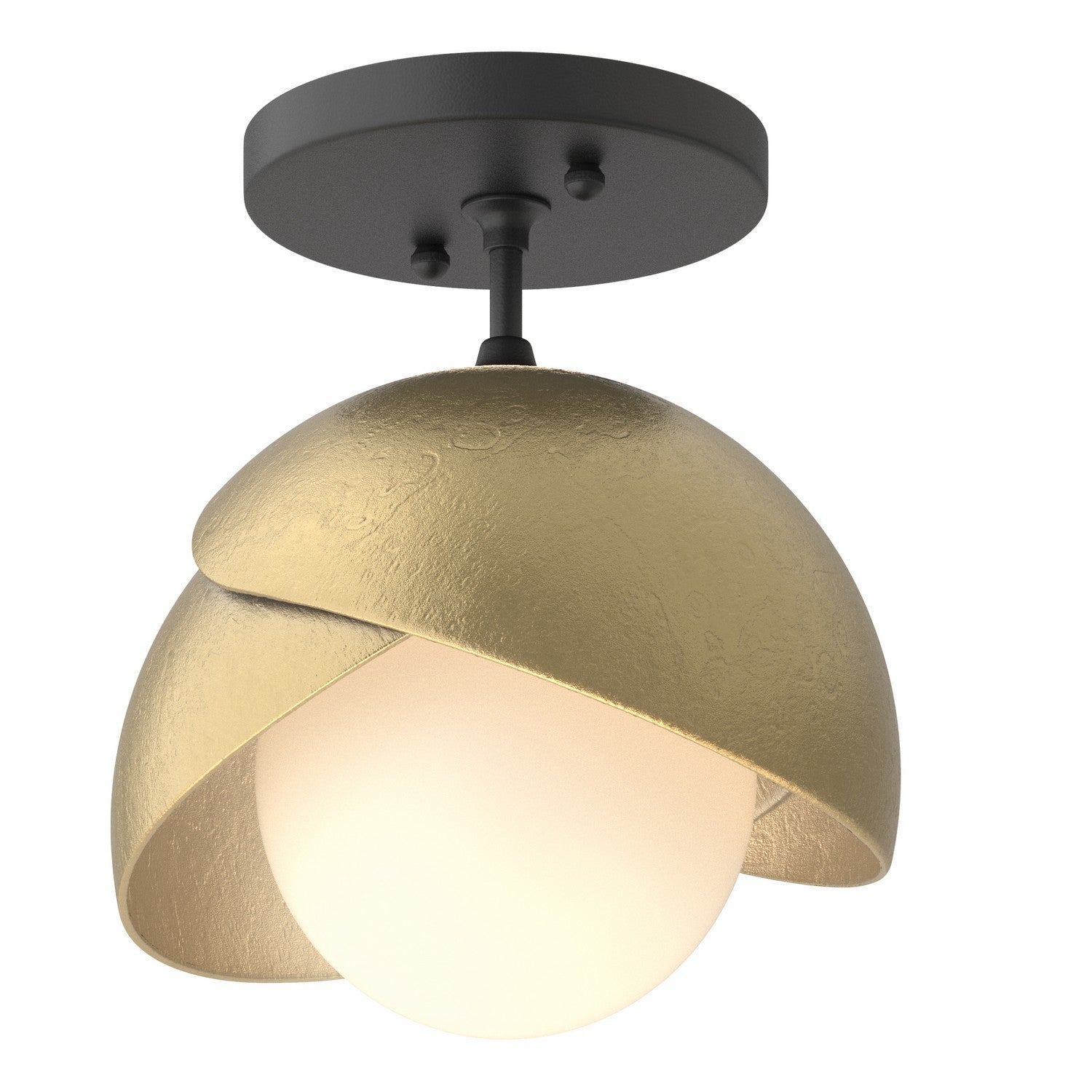Hubbardton Forge - 121377-SKT-10-86-GG0711 - One Light Semi-Flush Mount - Brooklyn - Black