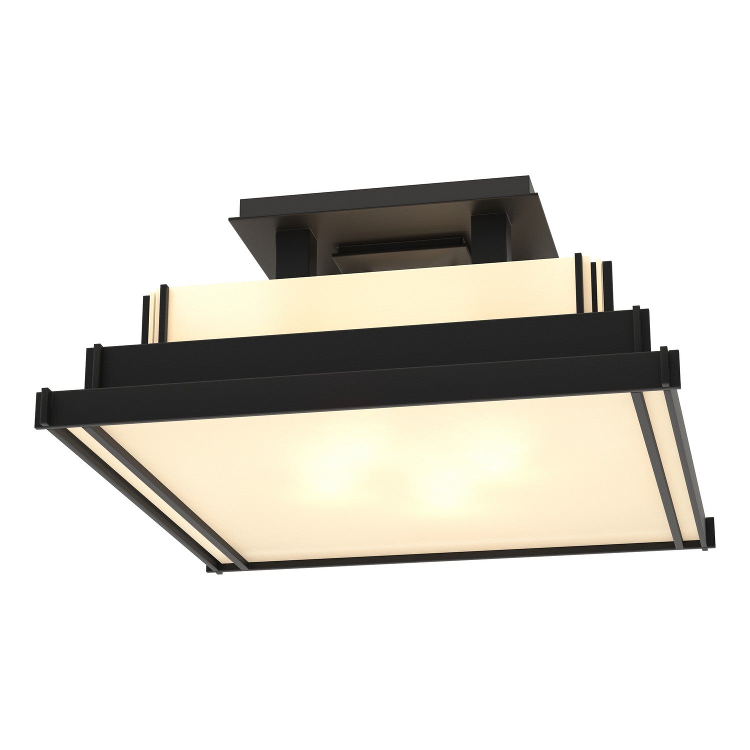 Hubbardton Forge - 123705-SKT-10-BB0416 - Four Light Semi-Flush Mount - Steppe - Black