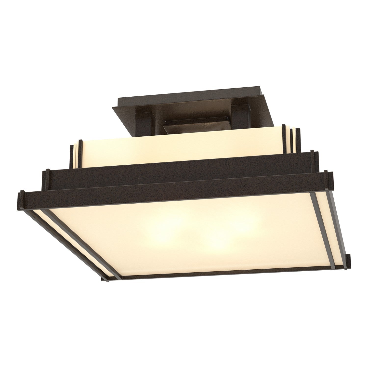 Hubbardton Forge - 123705-SKT-14-BB0416 - Four Light Semi-Flush Mount - Steppe - Oil Rubbed Bronze