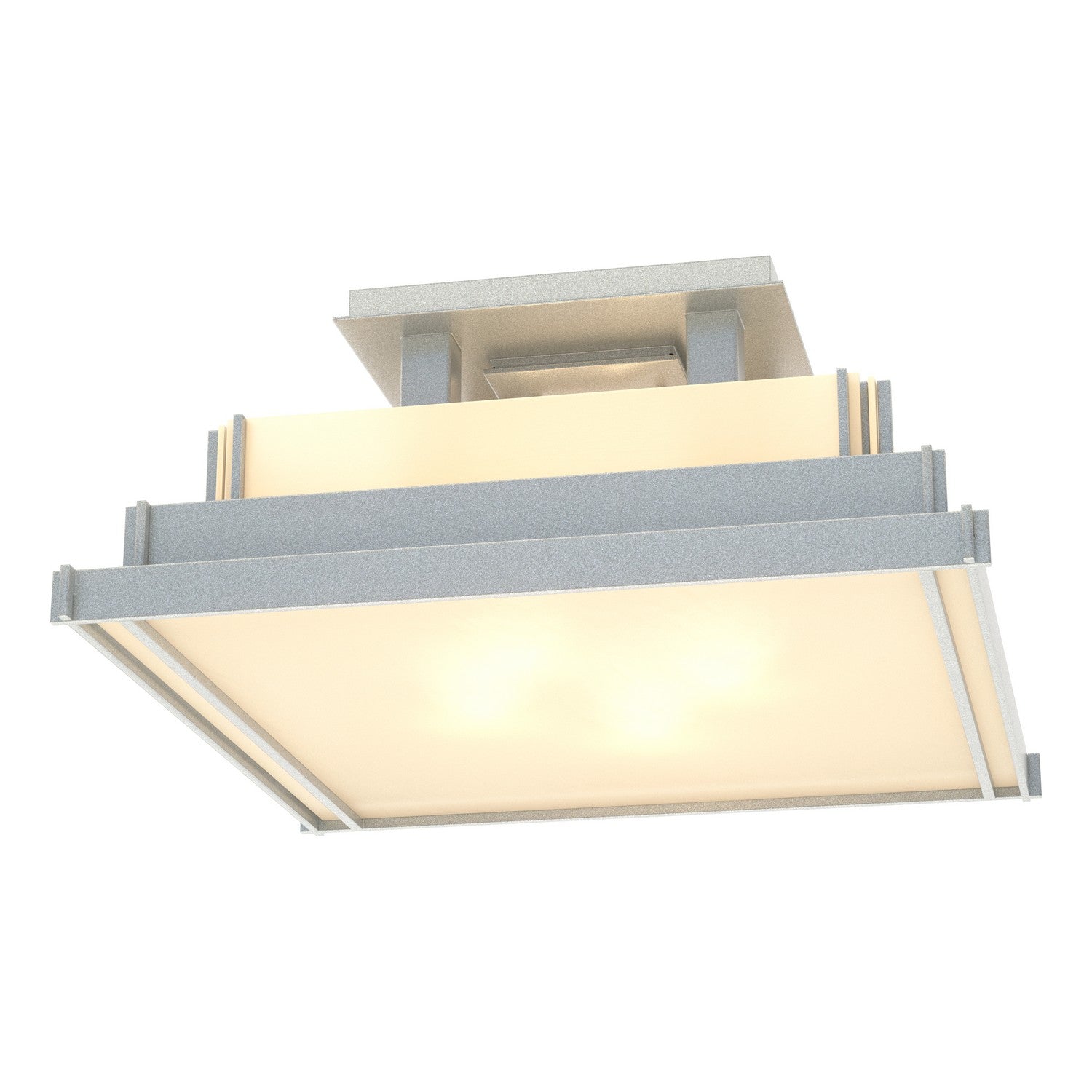 Hubbardton Forge - 123705-SKT-82-BB0416 - Four Light Semi-Flush Mount - Steppe - Vintage Platinum