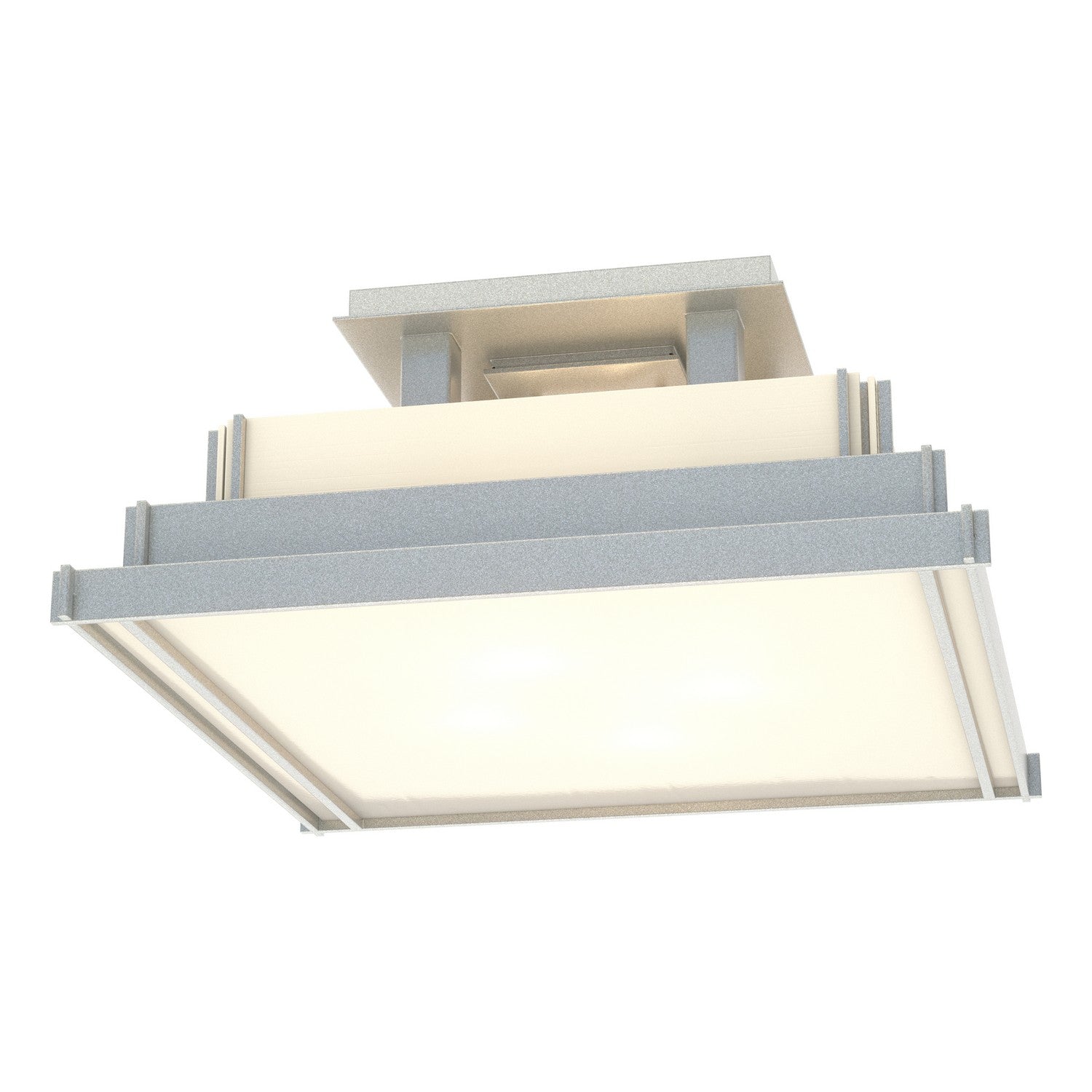 Hubbardton Forge - 123705-SKT-82-CC0416 - Four Light Semi-Flush Mount - Steppe - Vintage Platinum