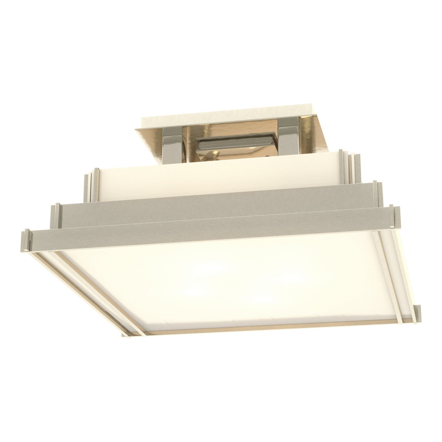 Hubbardton Forge - 123705-SKT-85-CC0416 - Four Light Semi-Flush Mount - Steppe - Sterling