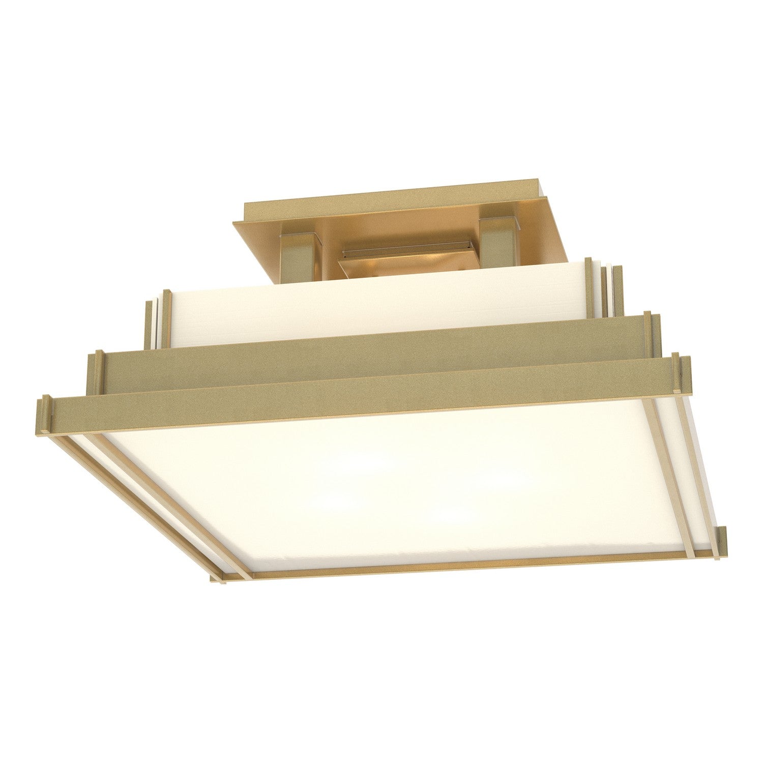 Hubbardton Forge - 123705-SKT-86-CC0416 - Four Light Semi-Flush Mount - Steppe - Modern Brass