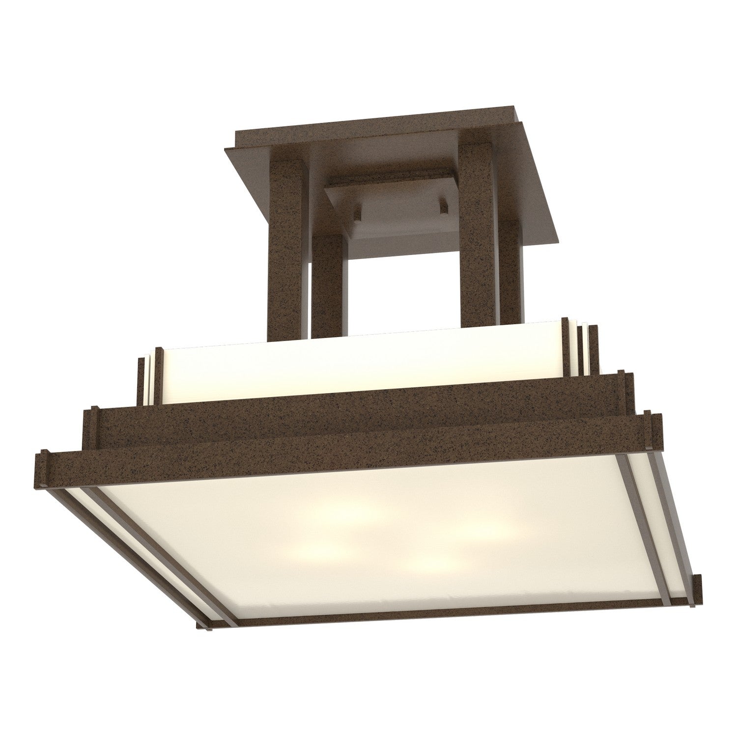 Hubbardton Forge - 123715-SKT-05-CC0416 - Four Light Semi-Flush Mount - Steppe - Coastal Bronze
