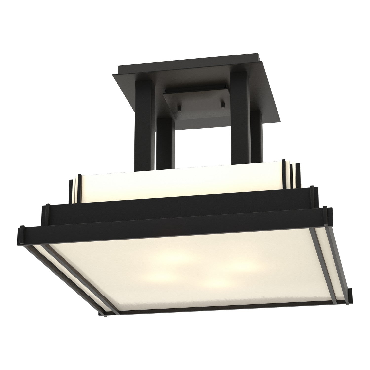 Hubbardton Forge - 123715-SKT-10-CC0416 - Four Light Semi-Flush Mount - Steppe - Black