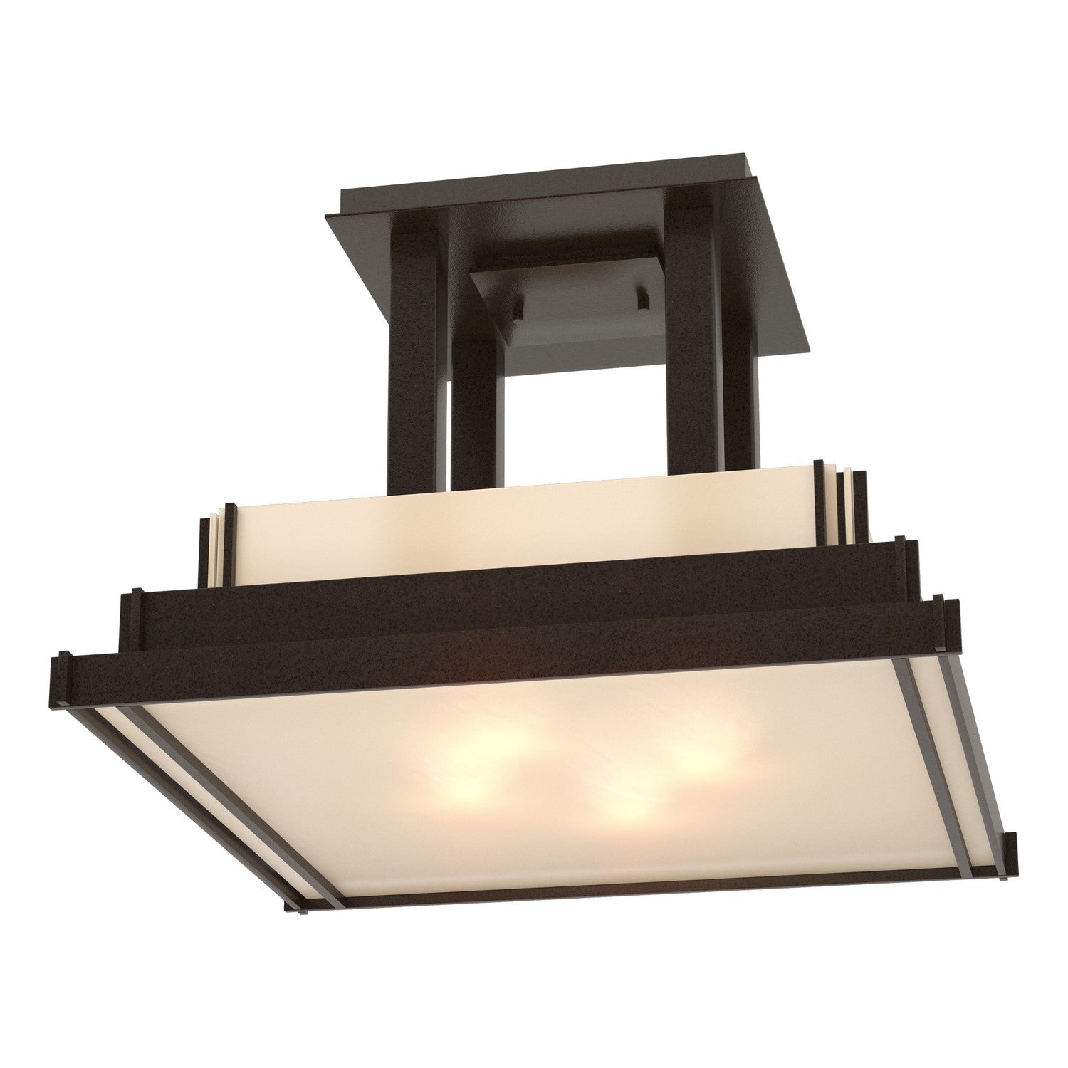 Hubbardton Forge - 123715-SKT-14-BB0416 - Four Light Semi-Flush Mount - Steppe - Oil Rubbed Bronze