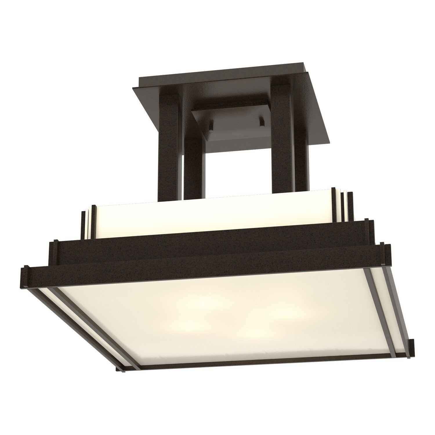 Hubbardton Forge - 123715-SKT-14-CC0416 - Four Light Semi-Flush Mount - Steppe - Oil Rubbed Bronze