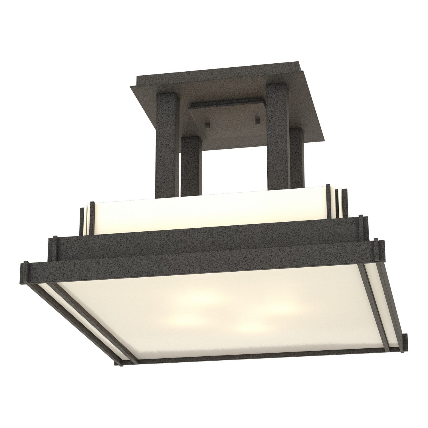 Hubbardton Forge - 123715-SKT-20-CC0416 - Four Light Semi-Flush Mount - Steppe - Natural Iron