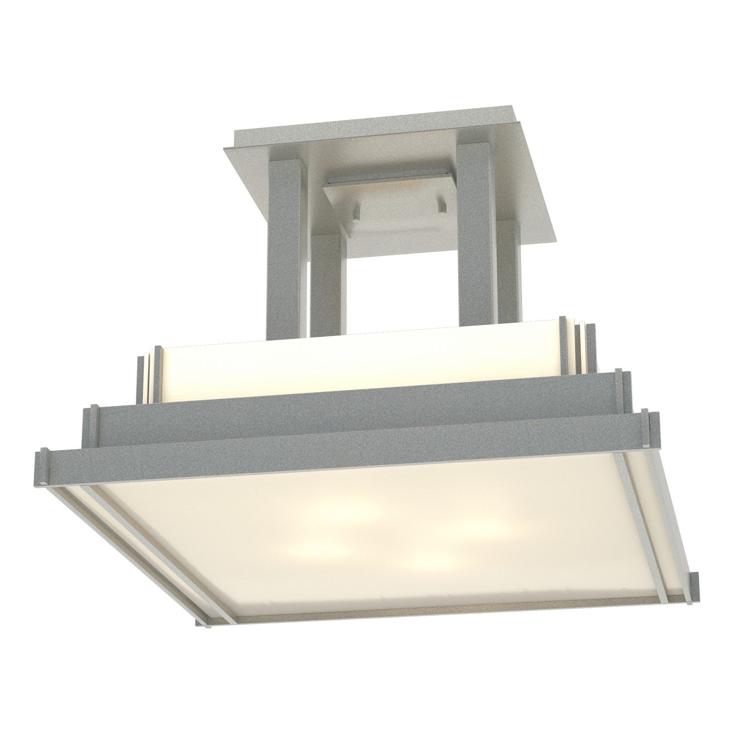 Hubbardton Forge - 123715-SKT-82-CC0416 - Four Light Semi-Flush Mount - Steppe - Vintage Platinum