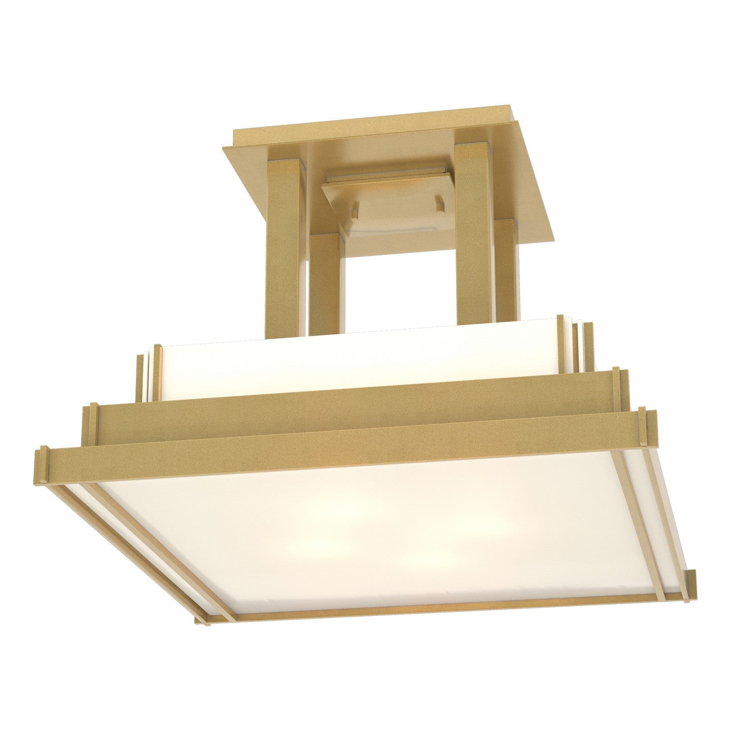 Hubbardton Forge - 123715-SKT-85-CC0416 - Four Light Semi-Flush Mount - Steppe - Sterling
