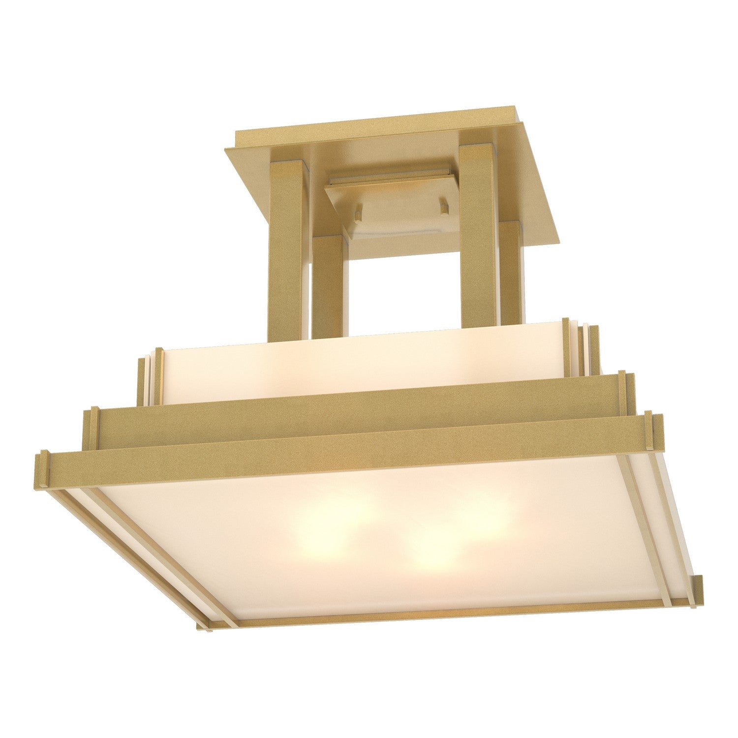 Hubbardton Forge - 123715-SKT-86-BB0416 - Four Light Semi-Flush Mount - Steppe - Modern Brass