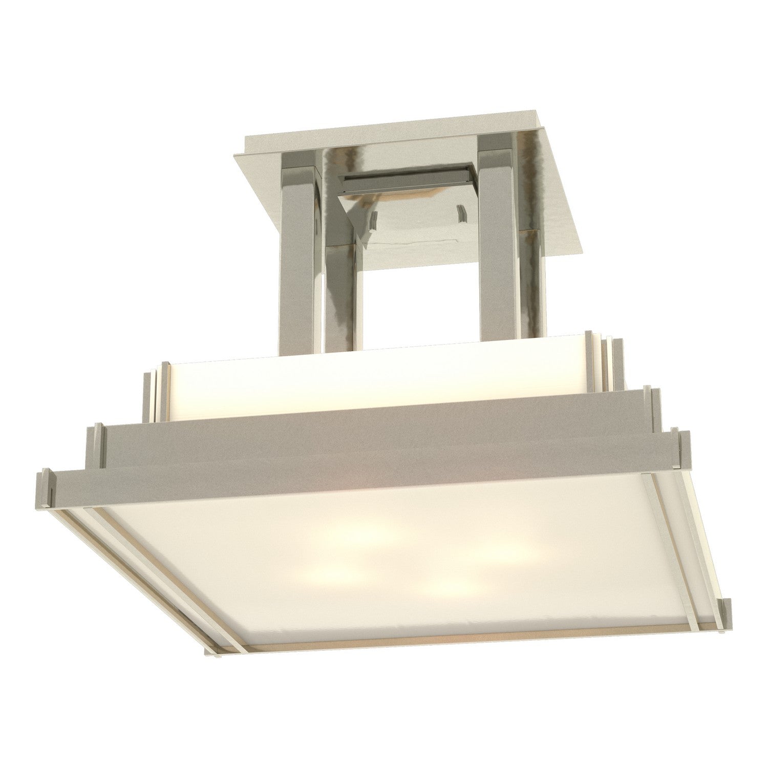 Hubbardton Forge - 123715-SKT-86-CC0416 - Four Light Semi-Flush Mount - Steppe - Modern Brass
