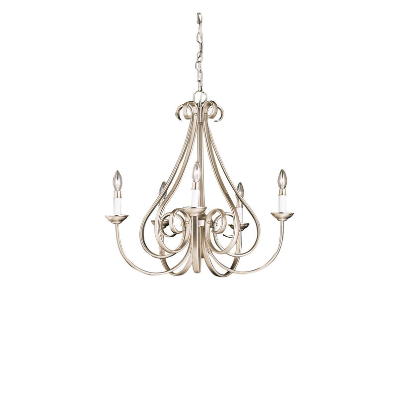 Kichler - 2021NI - Five Light Chandelier - Dover - Brushed Nickel