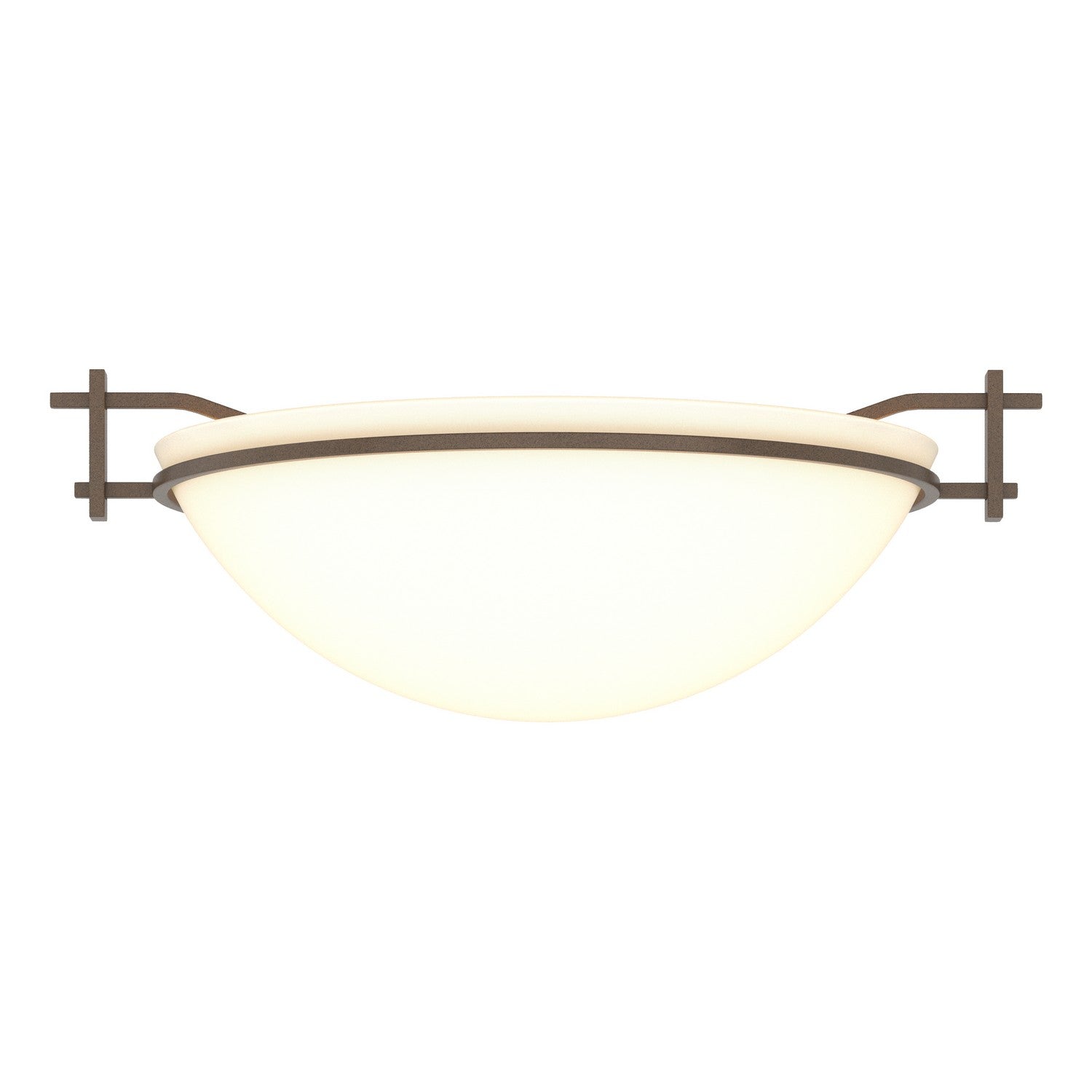Hubbardton Forge - 124251-SKT-05-GG0045 - One Light Semi-Flush Mount - Moonband - Bronze