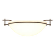 Hubbardton Forge - 124251-SKT-05-GG0045 - One Light Semi-Flush Mount - Moonband - Bronze