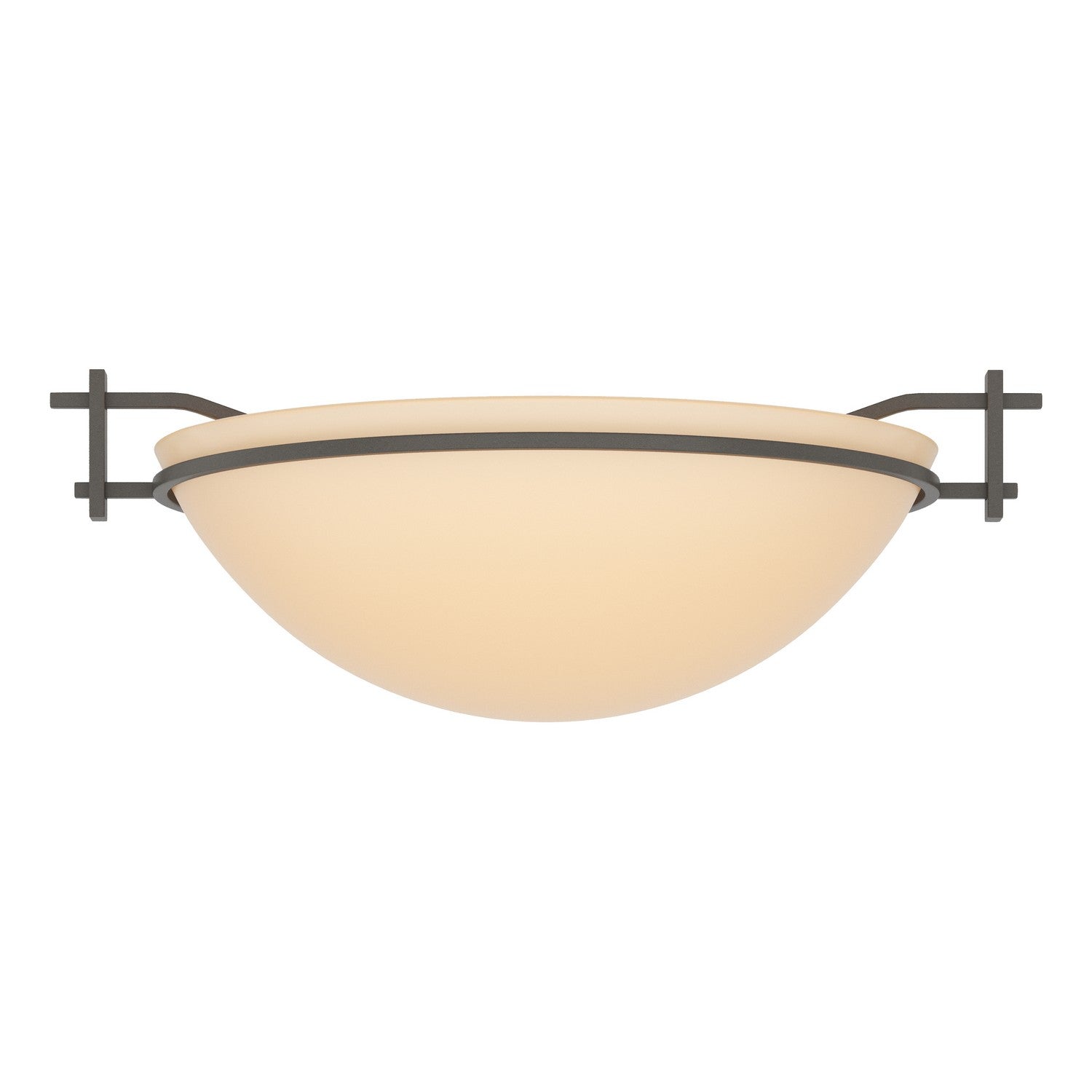 Hubbardton Forge - 124251-SKT-07-SS0045 - One Light Semi-Flush Mount - Moonband - Dark Smoke