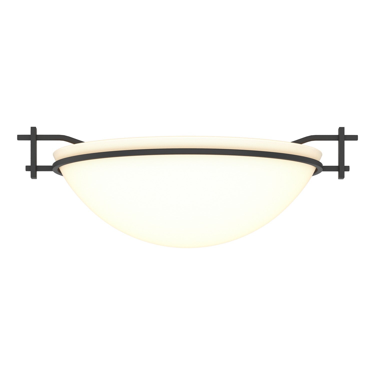 Hubbardton Forge - 124251-SKT-10-GG0045 - One Light Semi-Flush Mount - Moonband - Black