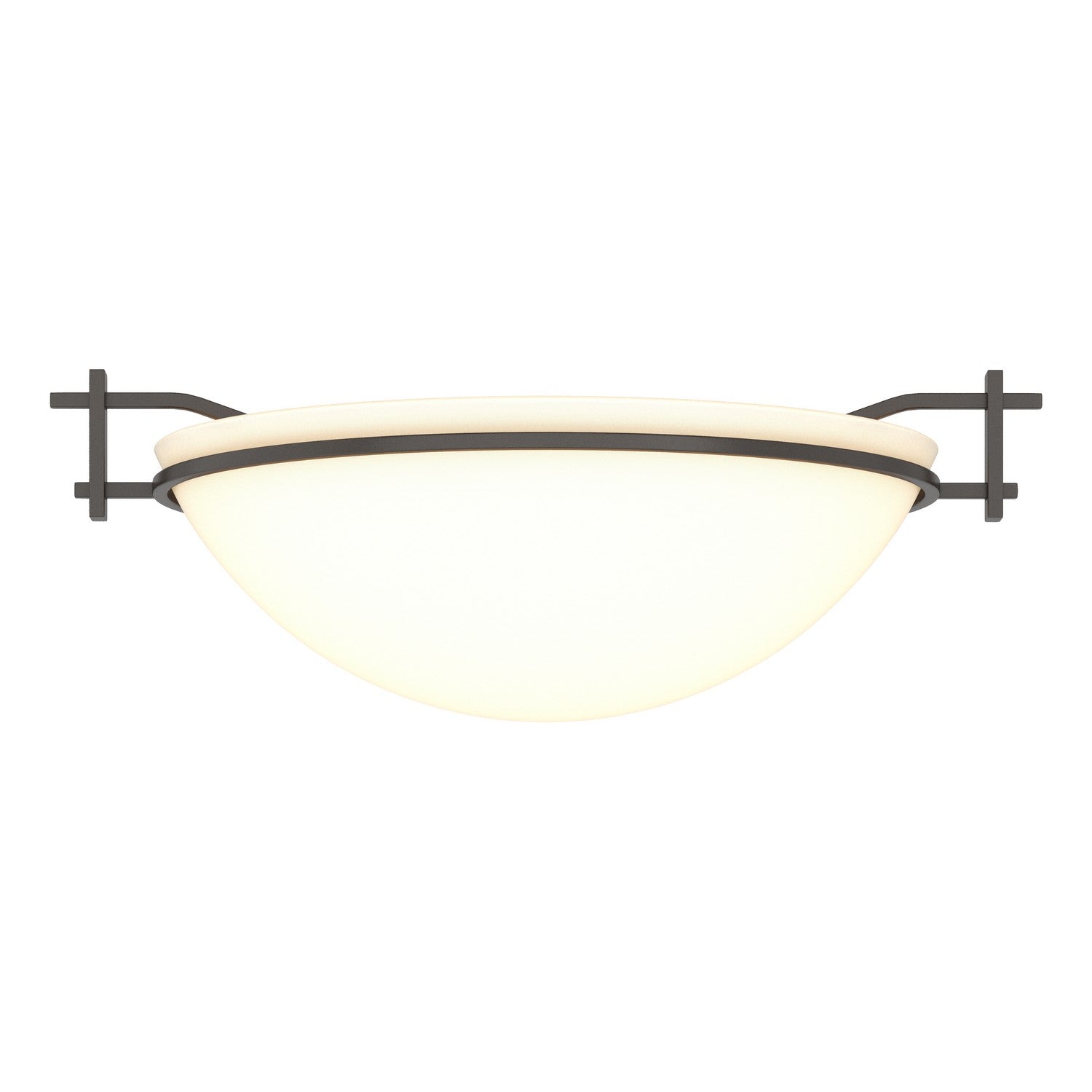 Hubbardton Forge - 124251-SKT-14-GG0045 - One Light Semi-Flush Mount - Moonband - Oil Rubbed Bronze