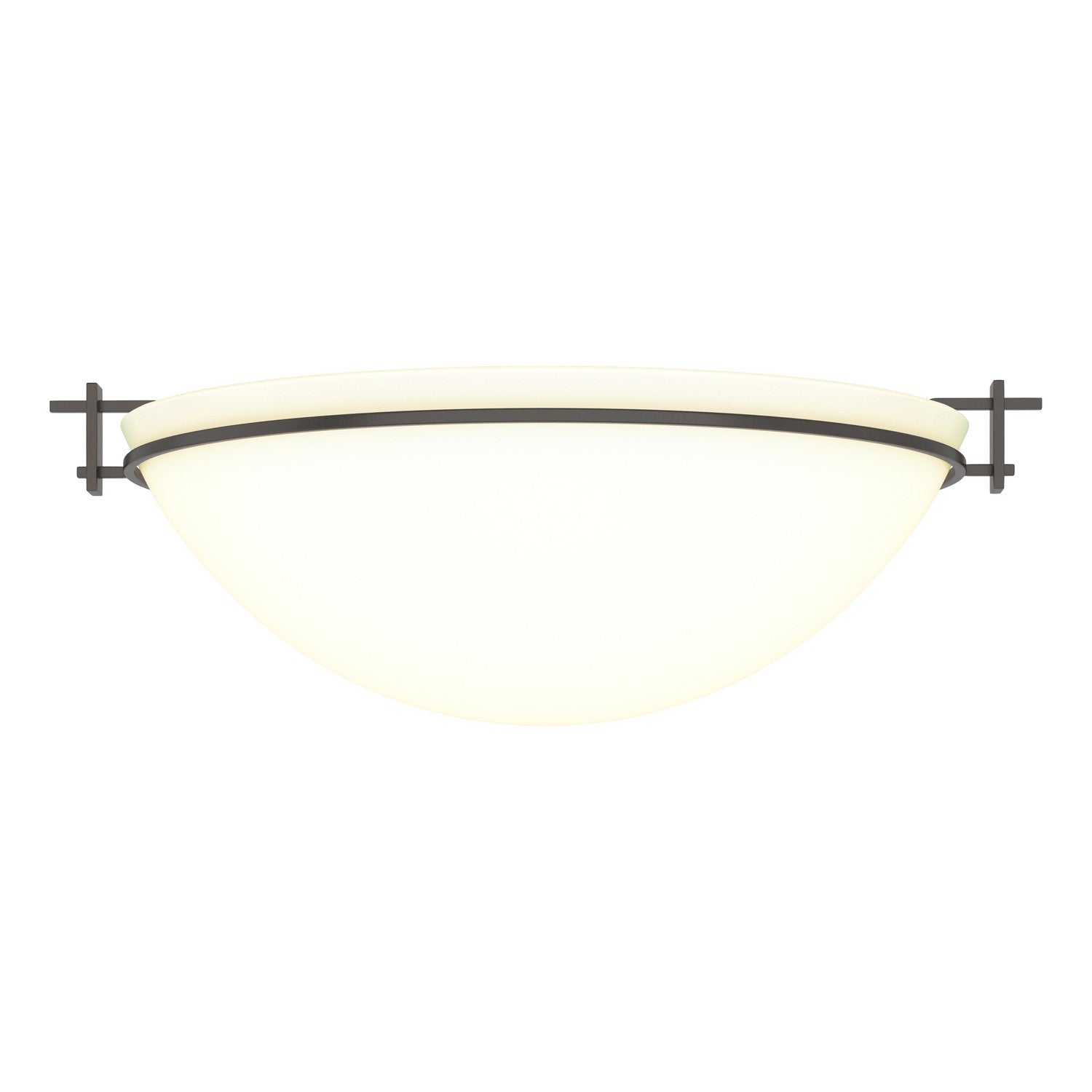 Hubbardton Forge - 124252-SKT-14-GG0050 - Three Light Semi Flush Mount - Moonband - Oil Rubbed Bronze