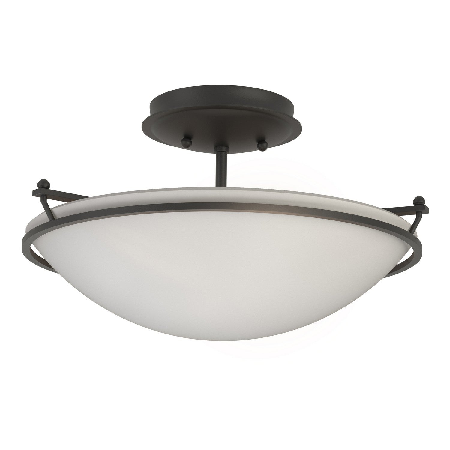 Hubbardton Forge - 124302-SKT-10-GG0047 - Two Light Semi-Flush Mount - Simple Lines - Black