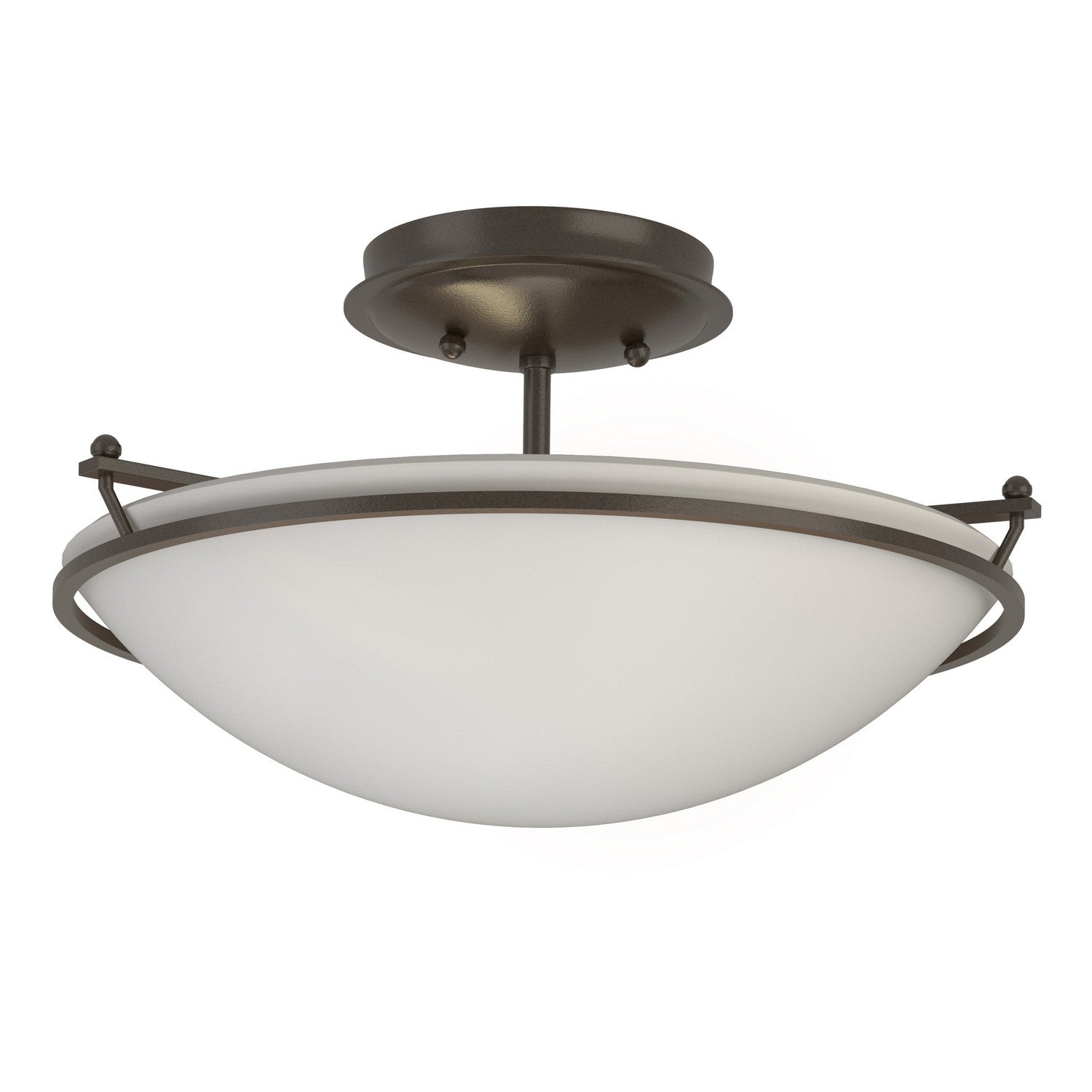 Hubbardton Forge - 124302-SKT-14-GG0047 - Two Light Semi-Flush Mount - Simple Lines - Oil Rubbed Bronze