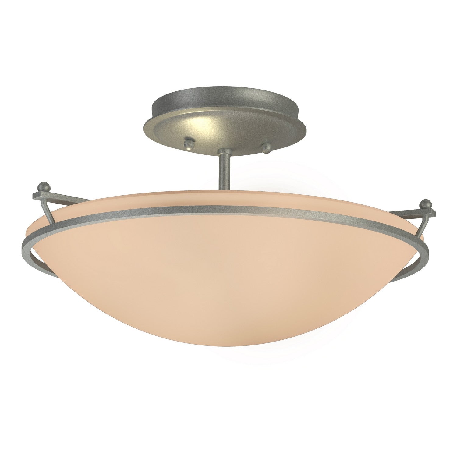 Hubbardton Forge - 124302-SKT-82-SS0047 - Two Light Semi-Flush Mount - Simple Lines - Vintage Platinum