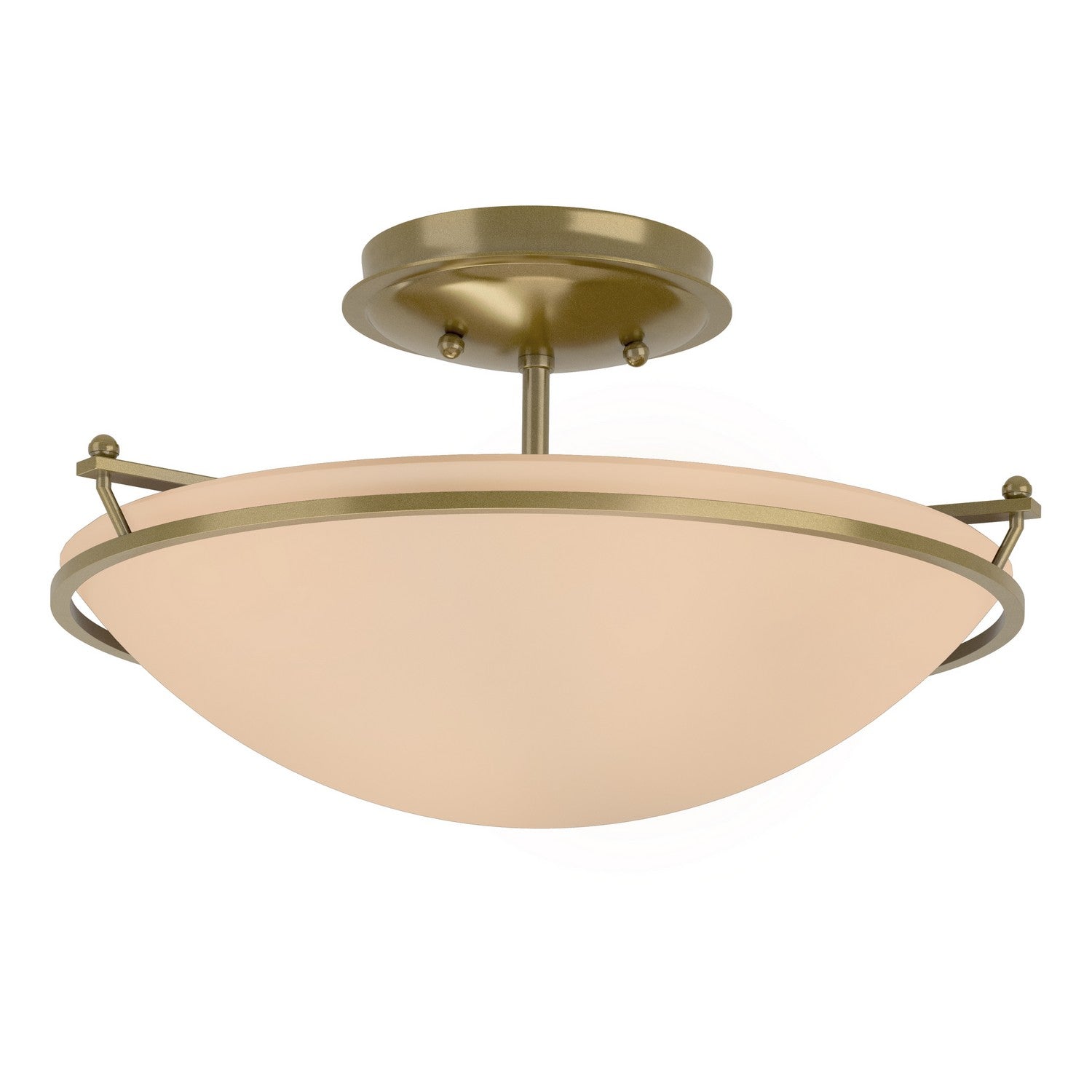 Hubbardton Forge - 124302-SKT-86-SS0047 - Two Light Semi-Flush Mount - Simple Lines - Modern Brass