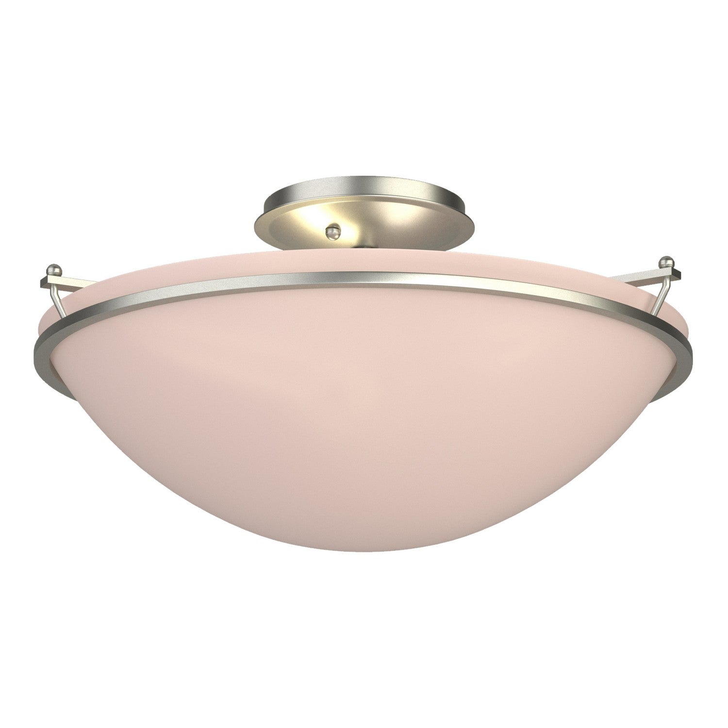 Hubbardton Forge - 124304-SKT-85-SS0053 - Three Light Semi-Flush Mount - Simple Lines - Sterling