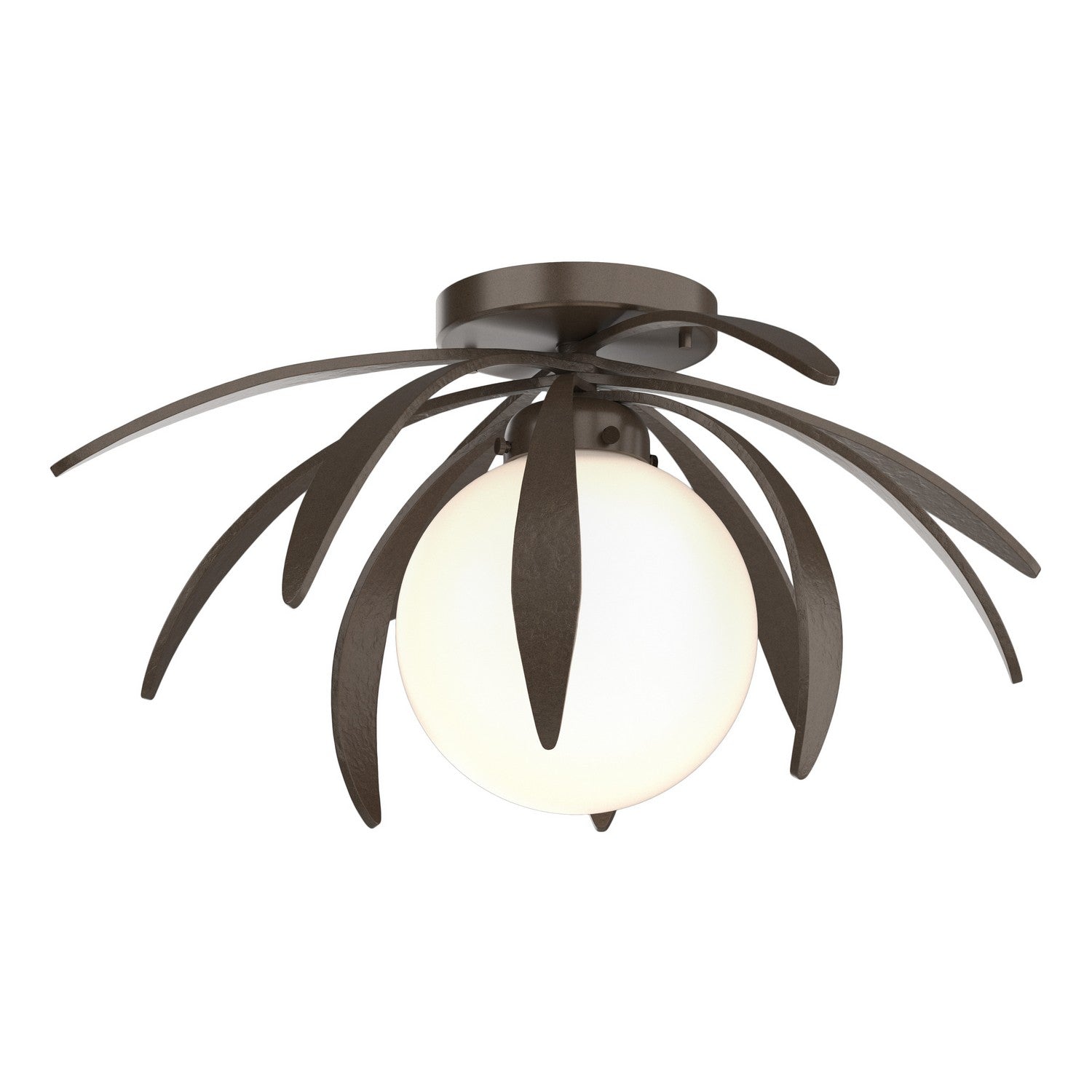 Hubbardton Forge - 124350-SKT-05-GG0631 - One Light Semi-Flush Mount - Dahlia - Bronze