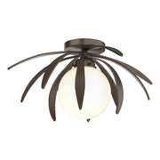 Hubbardton Forge - 124350-SKT-05-GG0631 - One Light Semi-Flush Mount - Dahlia - Bronze